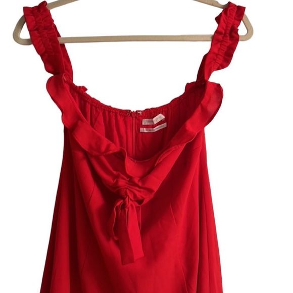 NWT Urban Outfitters Red Babydoll Dress Size L - Picture 6 of 15